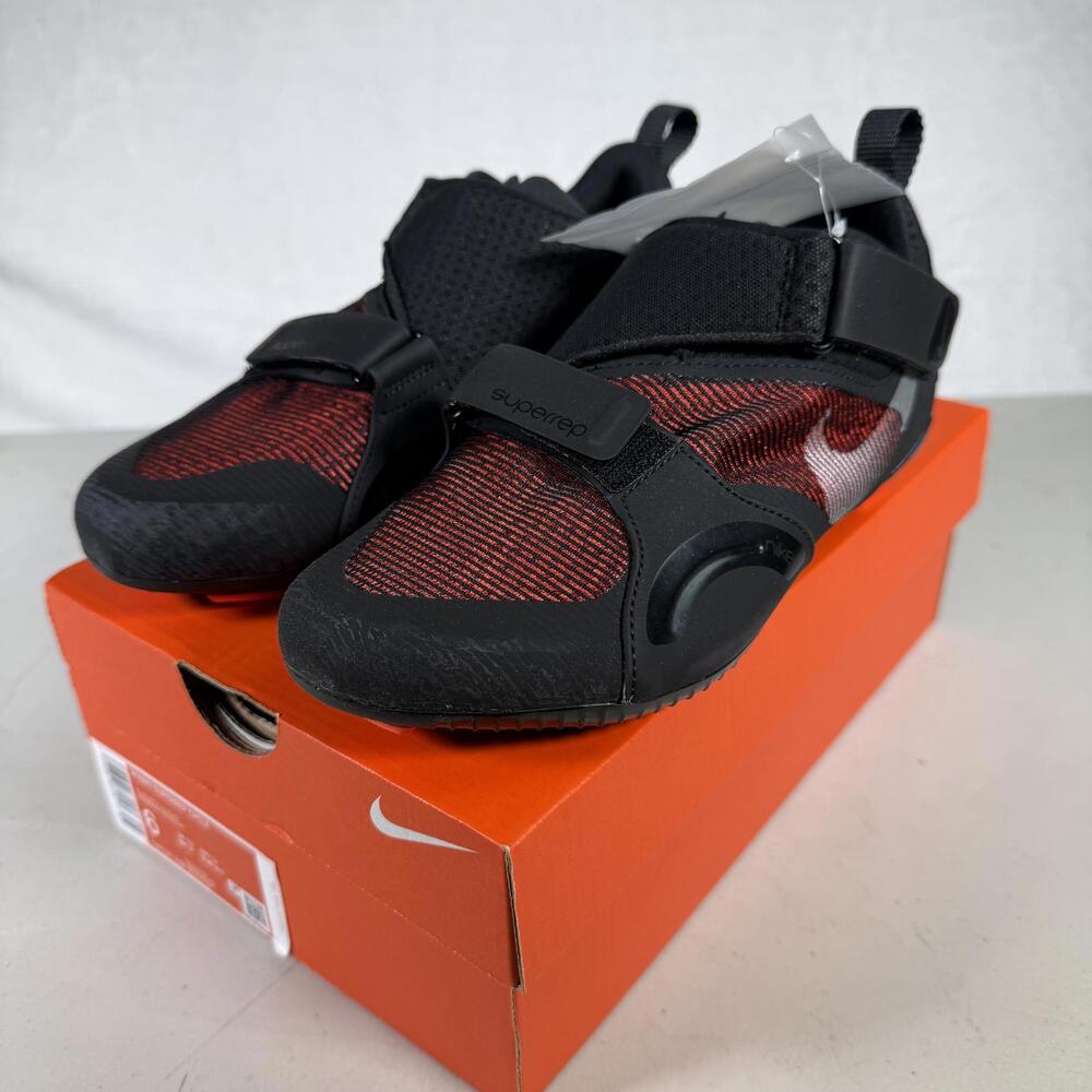 Nike SuperRep Cycle Indoor Cycling Shoes Black Red Men's 6 CW2191-008‎ NIB